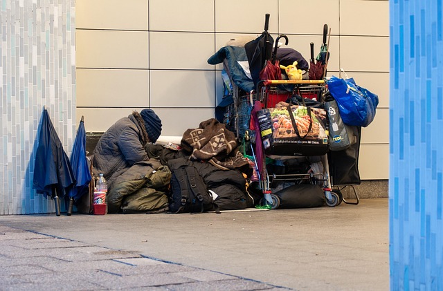 Personne sans domicile fixe, dans la rue
